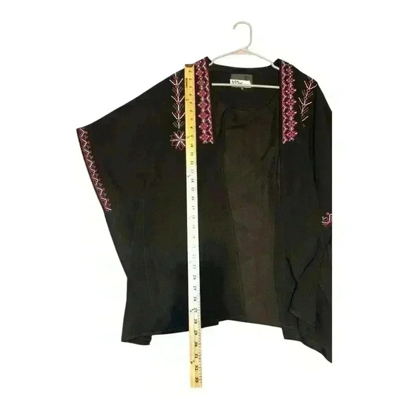 Anthropologie Sanctuary Black Embroidered Kimono, One Size - Picture 6 of 6